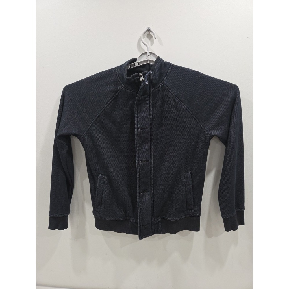 MARC ANTHONY Mens Dark Blue Zip Button Up Lightweight Sweater Size M